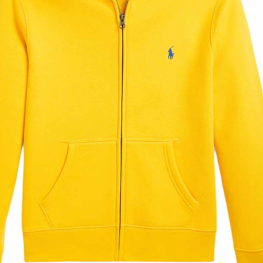 Polo Ralph Lauren Felpa Monocolore con Cappuccio Manica Lunga con Logo Ricamato Felpe Bambino Giallo 323799360-050