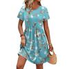 Dresses For Women Short Sleeve O Neck Casual Dresses Waist Maternity Dress With Pockets