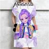 Kpop Demon Hunters Huntrix Dress For Women Fashion Women Casual Floral Print Dresses Elegant V-Neck Loose A-Line Boho BeachDress