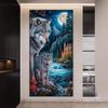 Large Size Diy Diamond Painting Moon Wolf River House Full Square Round Drill Rhinestone Embroidery Animals Mosaic Cross Stitch Kits