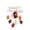 Felt Animal Crib Mobile Hanging Ornament, Baby Crib Stroller Hanging Toy, Hand-Eye Coordination Crib Bell
