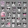 50 Kuromi Cute Cartoon Waterproof Stickers for Suitcases, Phone Cases, Laptops, and Journals.