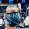 Planet Mug with Lid High Looking Drinking Water Cup Ceramic Cup Style Cartoon Cute Female Student Korean