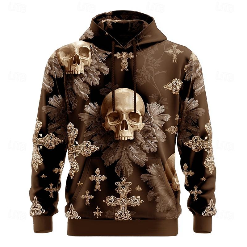 New Skull Graphics Hoodies For Man 3D Print Fashion Unisex Sweatshirt Winter And Autumn Hip Hop Oversized Casual Clothing Hoody