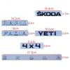 1PC ABS Car Rear Emblem Trunk Badge Sticker for Octavia Kodiaq Karoq Superb Rapid Fabia Kamiq Yeti 4x4 Letter Logo Accessories