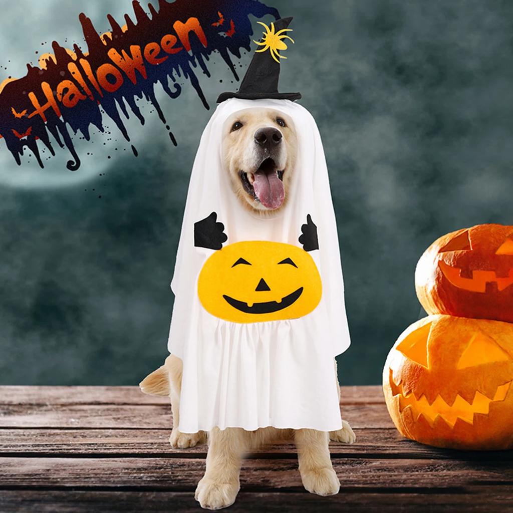 Halloween Pumpkin Ghost Dog Costume Dog Costume Pet Costume