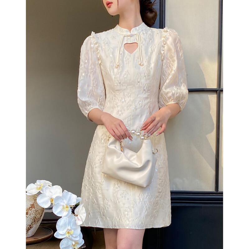 Demana Journey to Jiangnan Chinese Style Stand Collar Dress