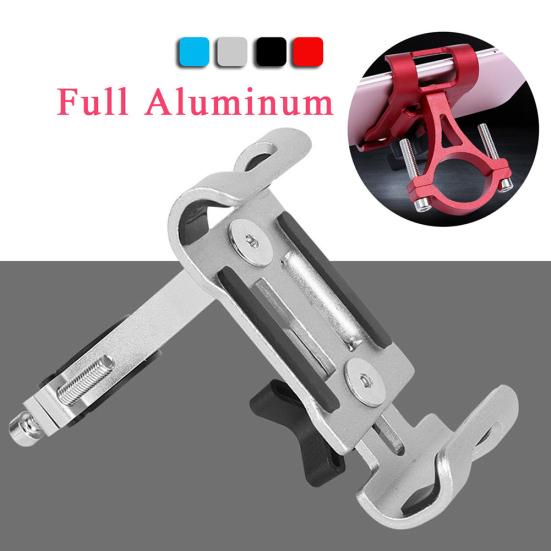 Supporto Universale in Alluminio Antiscivolo per Manubrio Moto Bicicletta Bici Porta Telefono