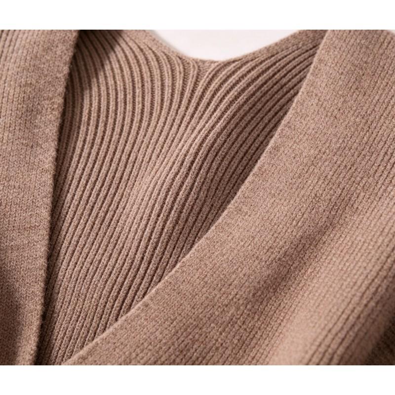 2026 Knit Cape Shawl With Pom Poms Long Cardigan Wrap Coat Women