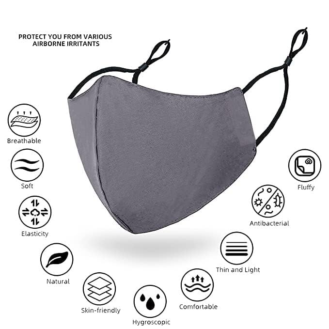 Cotton Mask for Men - Women Skin Friendly Cotton Washable Fabric Light Weight | Comfortable Adjustable Masks for Men Women Adult Mask (MIX COMBO-12)