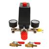 Air Compressor Pressure Switch 0 To 180PSI Pressure Regulator Control Valve with 2 Gauge