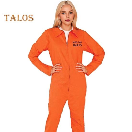 Halloween Prisoner Ολόσωμη φόρμα Cosplay με Manacle Halloween Unisex Παιδιά Ενήλικες Ρόλοι Παίξτε Στολή Μακρυμάνικο Πέτο Φεστιβάλ Φεστιβάλ Πάρτι Παραστάσεις