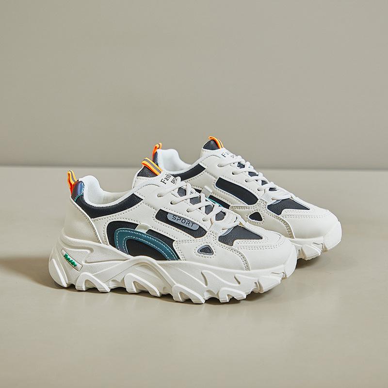 Spring New Korean Version Ins Dad Shoes Female Students Platform Sports Heightening Running Casual Shoes TT7829