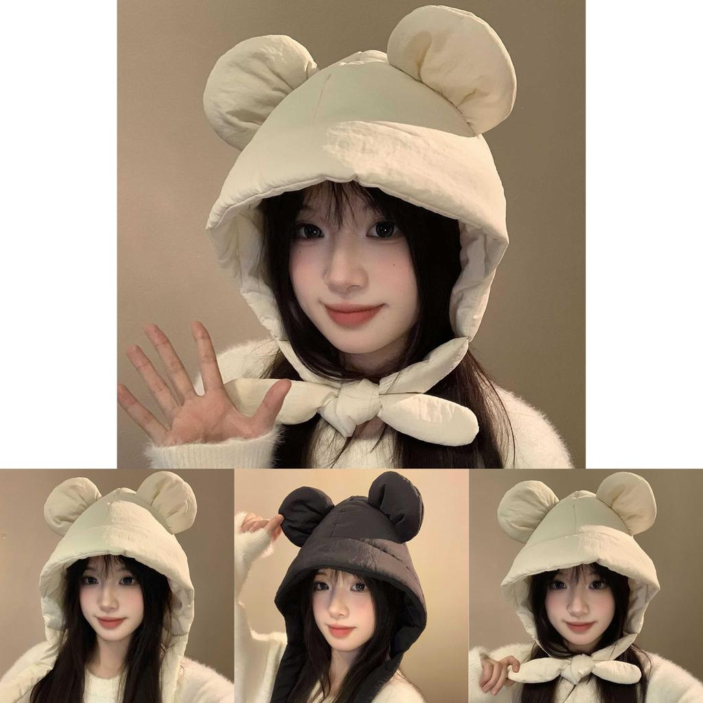 Легка Тепла Зимова Шапка-Вушка Міккі Мауса з Шерпи для Жінок, Ідеальна для Велоспорту та Активного Відпочинку