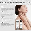 Collagen Body Moisturizing Oil, 100ml Lightweight Non Greasy Oil for Soft Glowing Skin, Daily Hydrating Skin Care