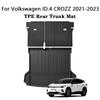For Volkswagen VW ID4 CROZZ 2021-2023 Car Trunk Mat TPE 3D Rear Seat Backrest Anti Dirty Mat Trunk Carpet Cargo Liner Floor Mats