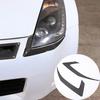 Carbon Fiber Headlight Lower Eyebrow Trim Sticker For Nissan 350Z 2003-2006
