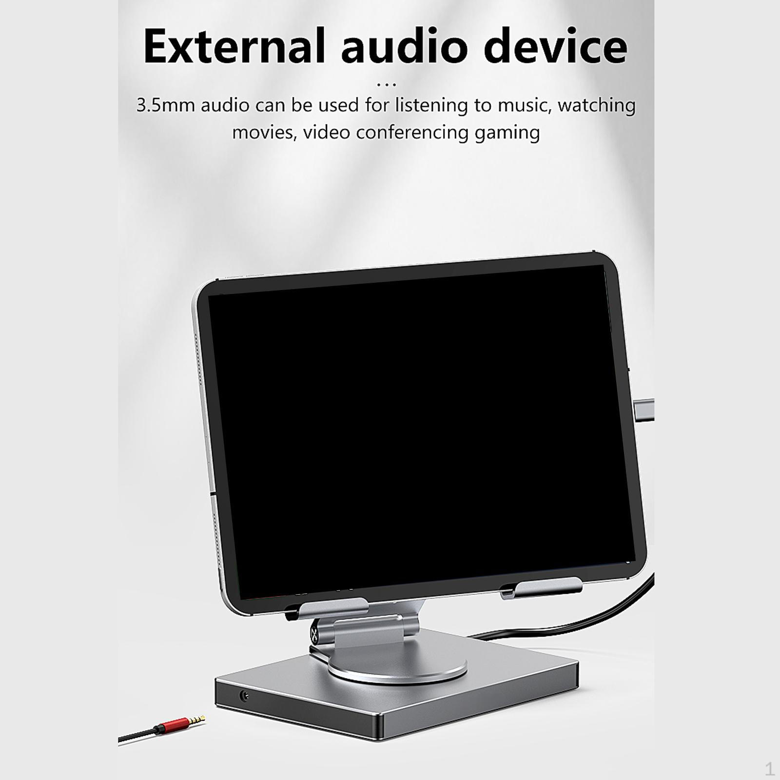 Док-станция, кронштейн для док-станции, многопортовый адаптер для домашнего офиса, ноутбуков, телефонов, электронных устройств 8 in 1 Rotate