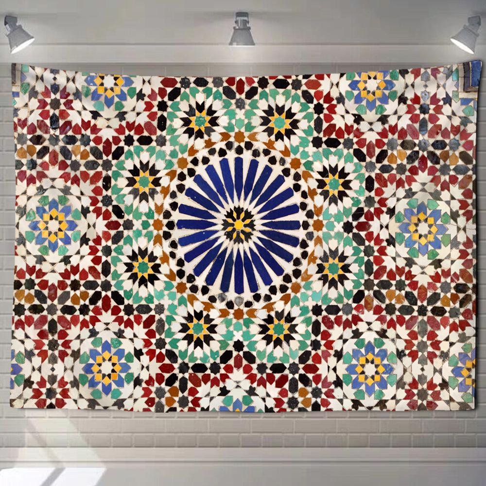 Mandala Tapestry Wall Hanging Beach Rug Blanket Psychedelic Mattress Boho Yoga Shawl Mat Bedroom Living Room Decor Tapiz