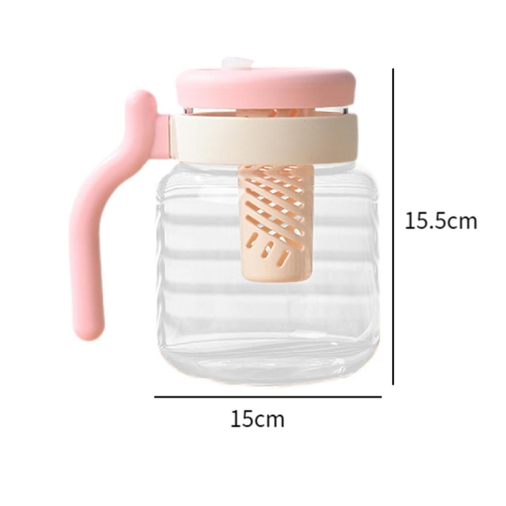 Glass Tea Infuser Mug with Strainer 950ml Water Bottle for Exercise Picnics