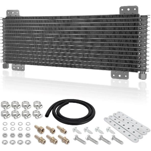 40k Transmission Oil Cooler LPD47391, Compatible with Duty 40,000 GVW Max Low Pressure Drop Trans Cooler with Mounting Hardware