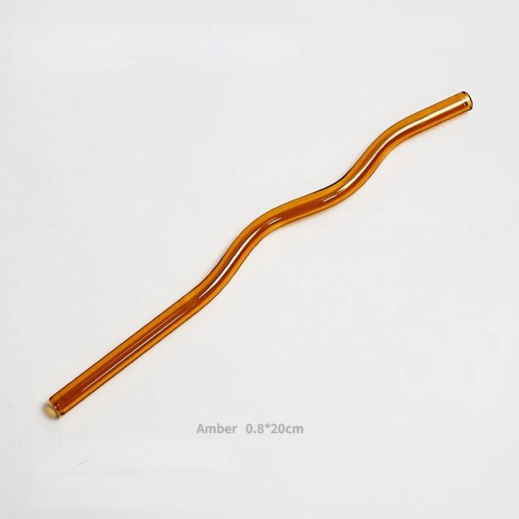 Reusable Glass Straw Long Stem Glass Straw Wholesale Straws Heat Resistant Glass Drinking Water Straws Eco Friendly Drinkware