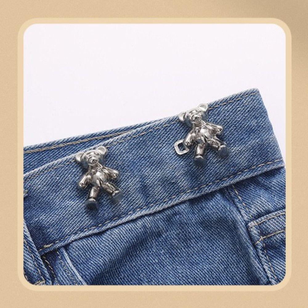 Retract Waist Bear Detachable Clothing Accessories Waist Tighten Clip Waist Pin Buckle Waist Button