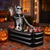 Aufblasbarer Eiswürfelbehälter für Halloween Totenkopf Eimer, Piratenskelett Getränkekühler Party, Bierhalter Barbecue Verdicktes PVC Tragbare Getränke Wanne Outdoor