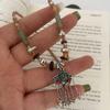 Chinese Retro Tassel Peace Lock Necklace - Light Luxury, Versatile Beaded Clavicle Chain