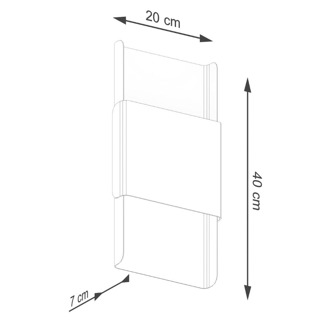 Modern Rectangular White Wall Sconce DURLIN 2xG9 8W SL.1352 Sollux Lighting