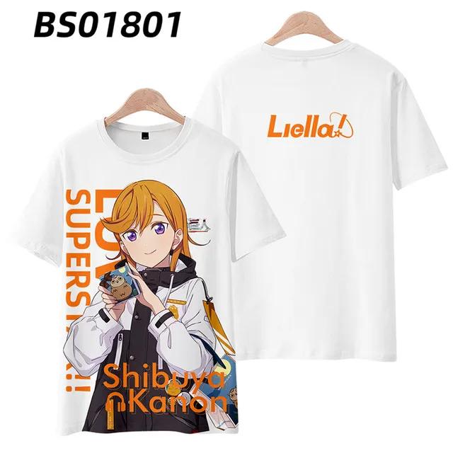 NEW! LoveLive!SuperStar!! 3D Print T-shirt Summer Fashion O-Neck Short Sleeve Popular Japanese Anime Streetwear Unisex Clothes