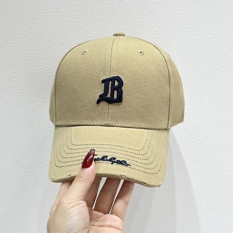 Baseball Cap Women Embroidered Letter Cotton Casual Sun Hat For Autumn