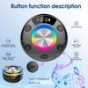 Bluetooth-Duschlautsprecher, tragbarer Bluetooth-Lautsprecher, 360°-HD-Sound, RGB-Lichter, UKW-Radio, IPX7 wasserdichter kabelloser Lautsprecher mit Saugnapf und Mikrofon