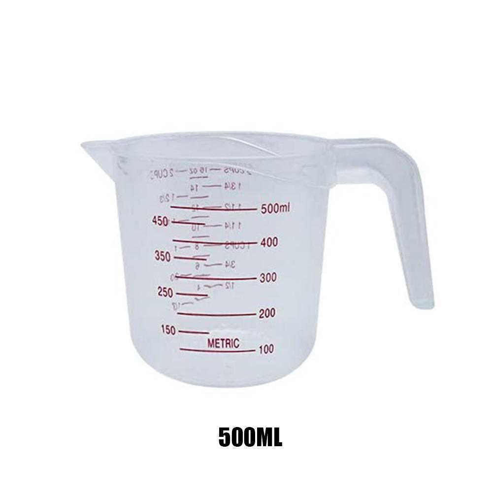 500ML Measuring Cup Easuring Cup Plastic Jug Plastic Tip Mouth Jug Pour Spout Transparent Handle For Baking Kitchen Tool