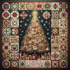 Full Embroidery Cotton Thread 14CT Printed Xmas Tree Cross Stitch Kit Art