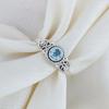 Blue Topaz Gemstone Boho Designer Handmade Ring, Women Ring, Statement Ring, Solid 925 Sterling Silver