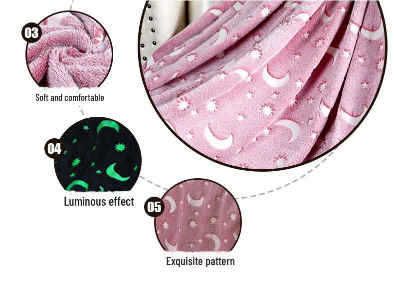 Double-Sided Flannel Luminous Air Conditioning Blanket