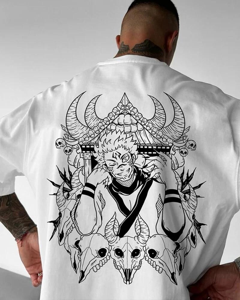 

Jujutsu Kaisen Ryomen Sukuna Anime Manga T-Shirt Tee Costumes Polyester Unisex S