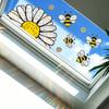Spring Summer Bee Sunflower Window Sticker Prism Suncatcher Glass Window Cling Reusable Static Decals for Shop Home Office School Decor