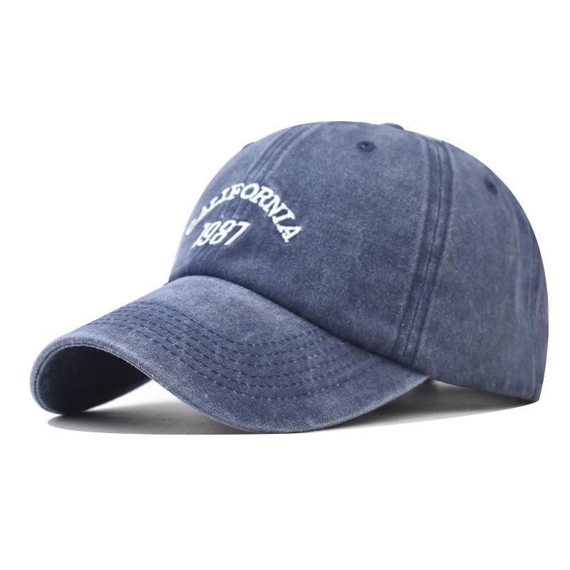 New washed and old 1987 cotton embroidered baseball hat men's and women's hats Korean version hip-hop personalized cap