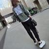 Women's Black Harem Sweatpants: 2025 Korean Style, Closed-Leg, Casual and Sporty