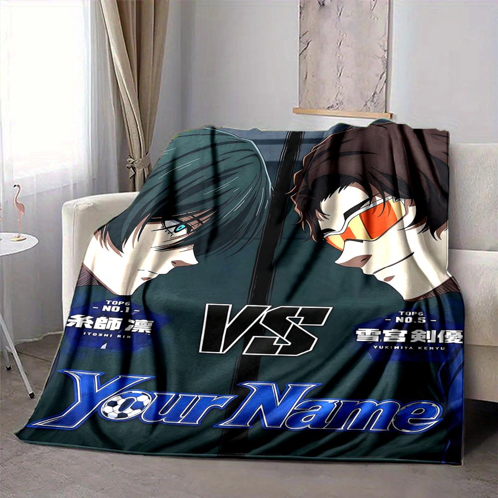 Custom 1Pc Anime Rivalry Showdown Fleece Flannel Blanket Soft Warm Cozy Office Throw For Bedroom Couch Travel Birthday Xmas Gift