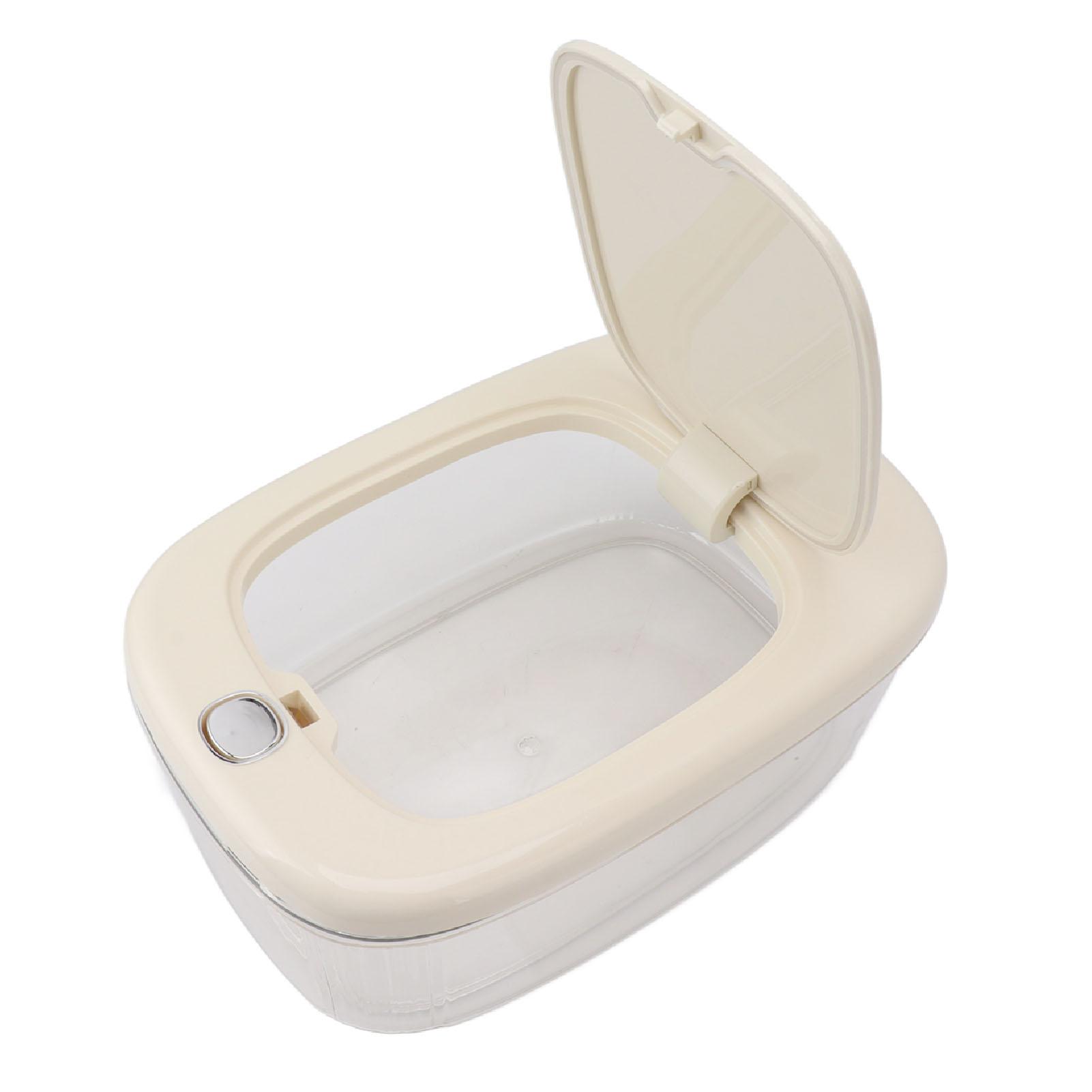 

Rice Storage Container PE Transparent Sealed Grain Bucket Dog Food Dispenser Bin with Lid for Kitchen Type 1