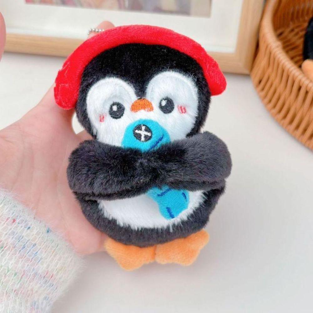 Soft Plush Squeaking Penguin Keychain Penguin Doll Stuffed Doll Pendant Car Key Ring Kid Gifts