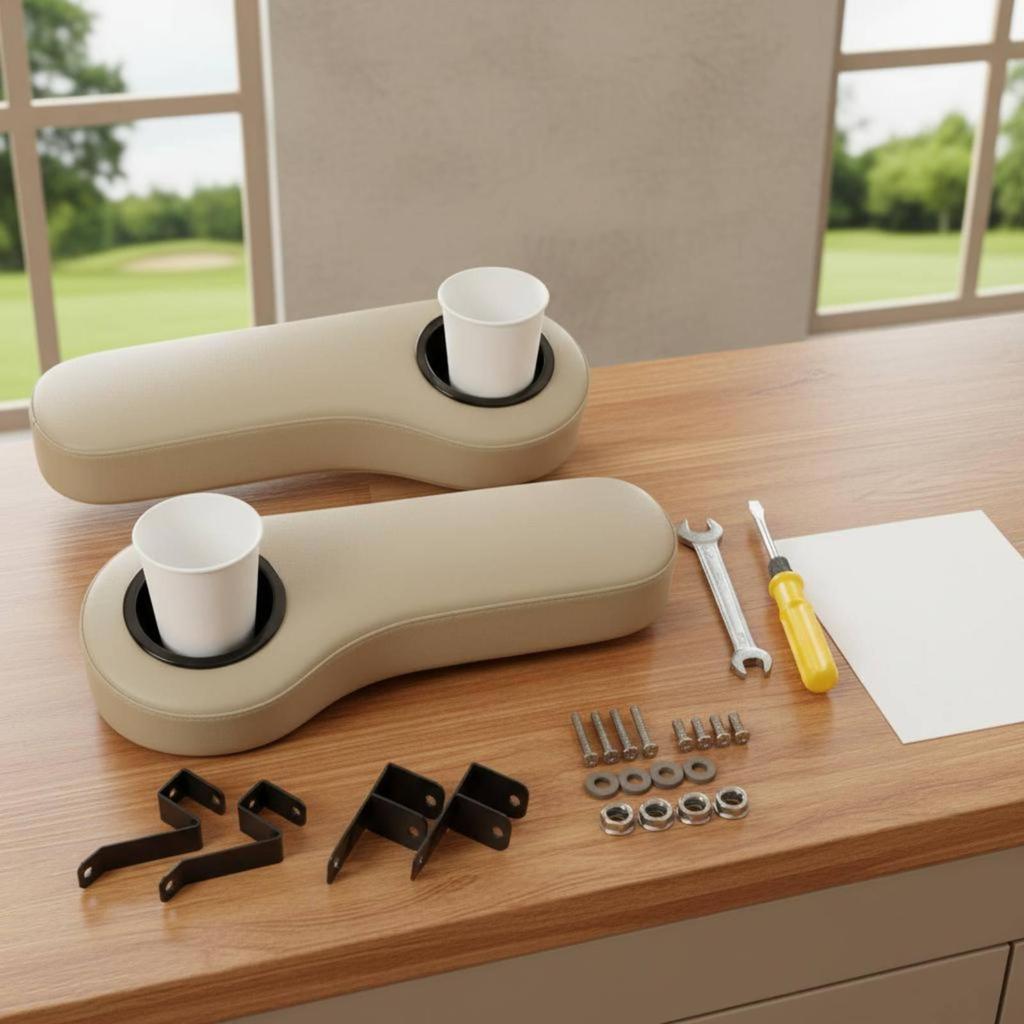 Golf Vehicle Rear Seat Armrest No Drilling Required