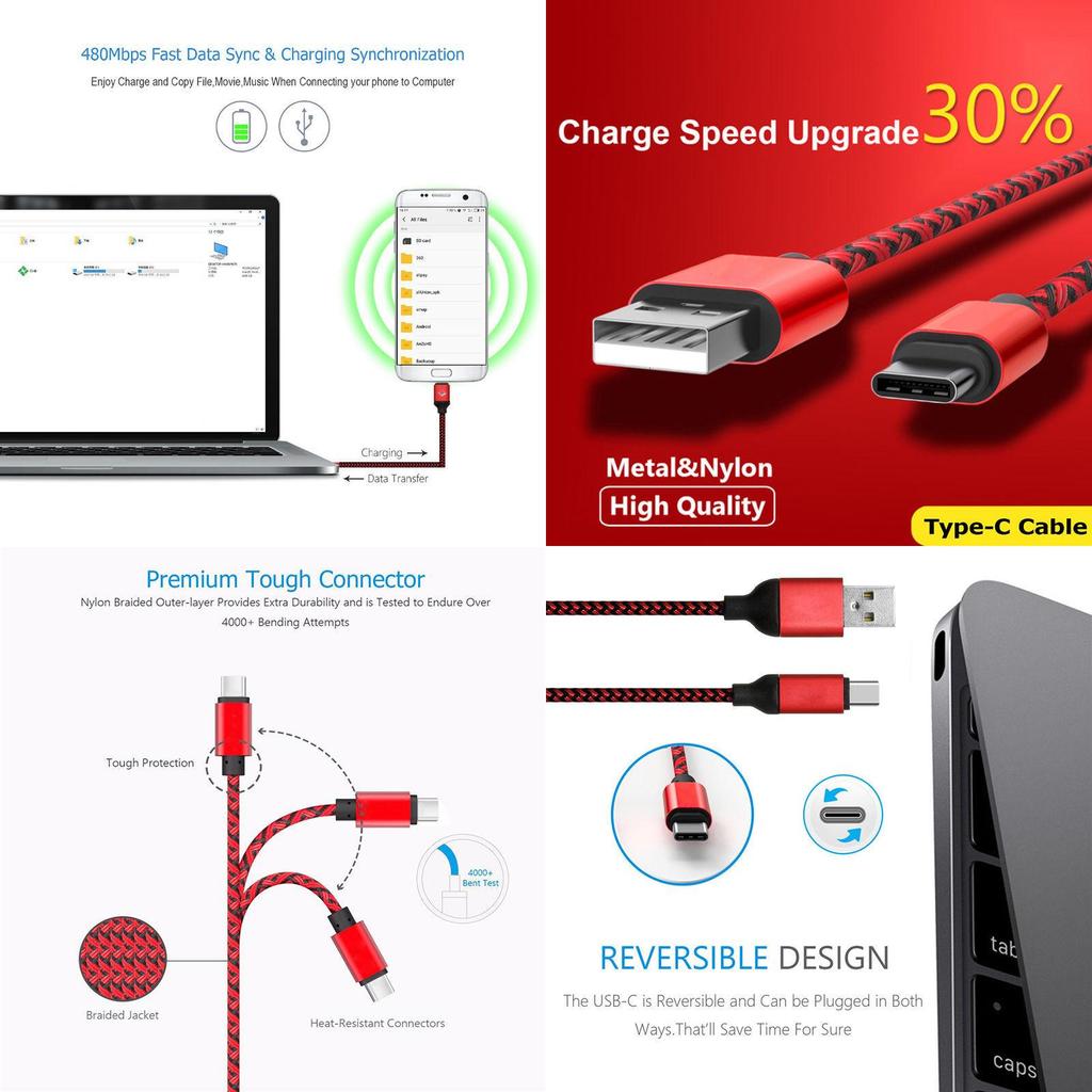 1 Fast Charging Data Charger Cable Designed For The Samsung Galaxy S8/plus