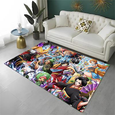 Anime Zoro One P-Piece Kreskówkowy Dywanik do Pokoju Zabaw Sypialni Salonu Sofa Wystrój Domu, Dywanik dla Dzieci Mata Podłogowa Antypoślizgowa