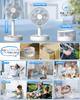 Favoreal Powerful Foldable Desk Fan with Adjustable Height and USB Rechargeability for 4000mAh 4 4 Timer Mini Ideal for and Bathroom Heatstroke White