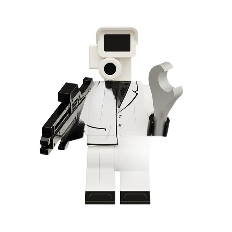 Building Block Toilet Man Monitoring Human Figure Titan Speaker And Tv Man Figure Assembly Play