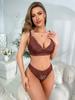 Nová 2024 Krajka Sexy Dámská Podprsenková Sada Módní Push Up Kontrast Dámská N Sada Spodního Prádla Jednobarevná